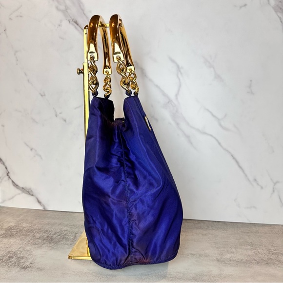 Prada Nylon Navy Blue Bucket Bag - Picture 4 of 16